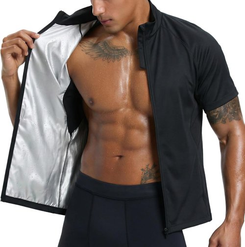 HOTSUIT Sauna Jacket for Men - Heat Trapping Sweat Vest with Pocket for Boxing & Exercise