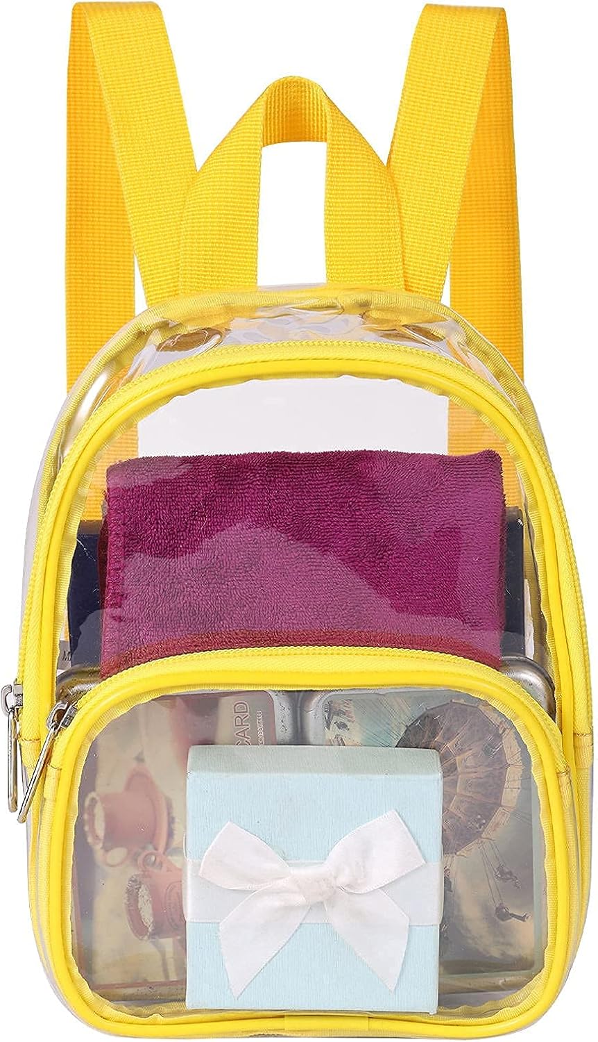 USPECLARE Clear Mini Backpack - Stadium Approved Transparent Bag for Kids | Perfect for Concerts & Festivals