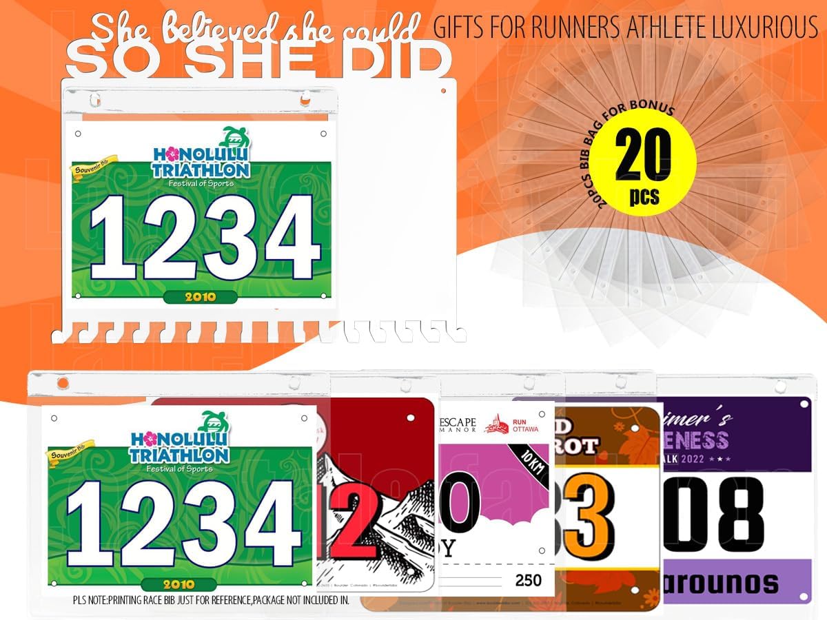 She Believed She Could - SO SHE DID Race Medal Holder | Stylish Marathon Medal Display for Runners