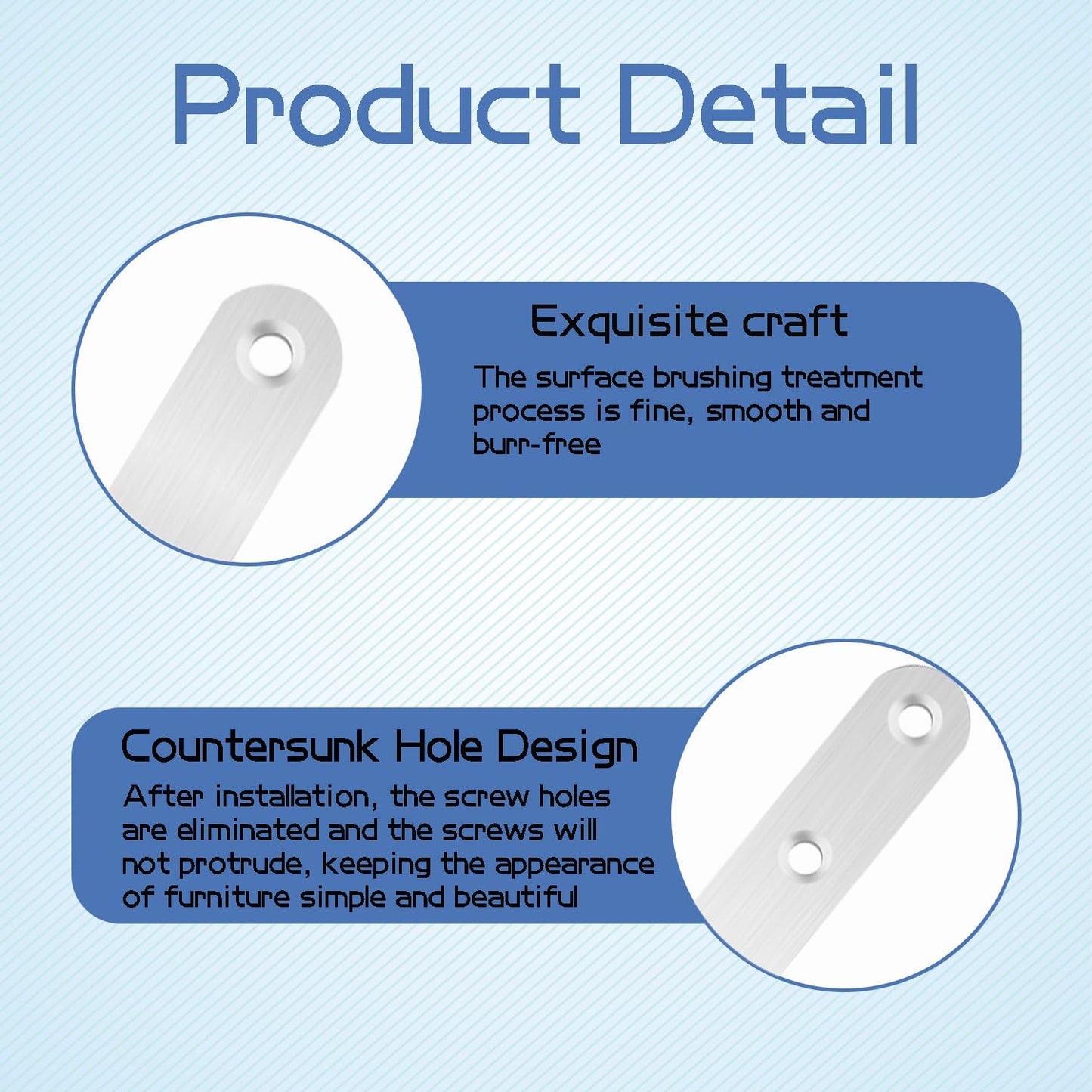Tmyjfjingxi 108PCS 4Sizes Flat Metal Brace Brackets Mending Plates for Wood Stainless Steel Bracket Plate with Holes (46mm/56mm/76mm/96mm)