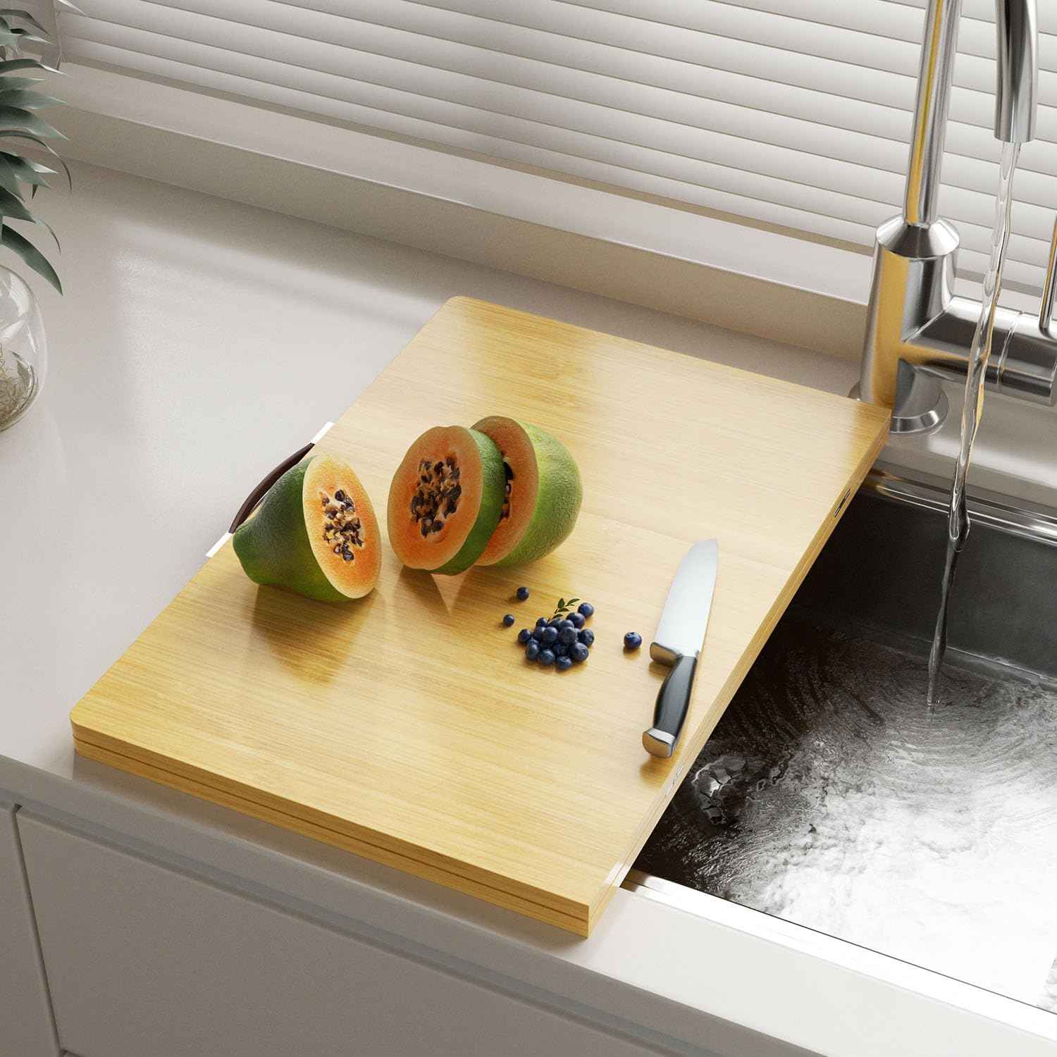 Bamboo Stove Cover for Electric & Gas Stoves - Noodle Board Topper for RV Cooking