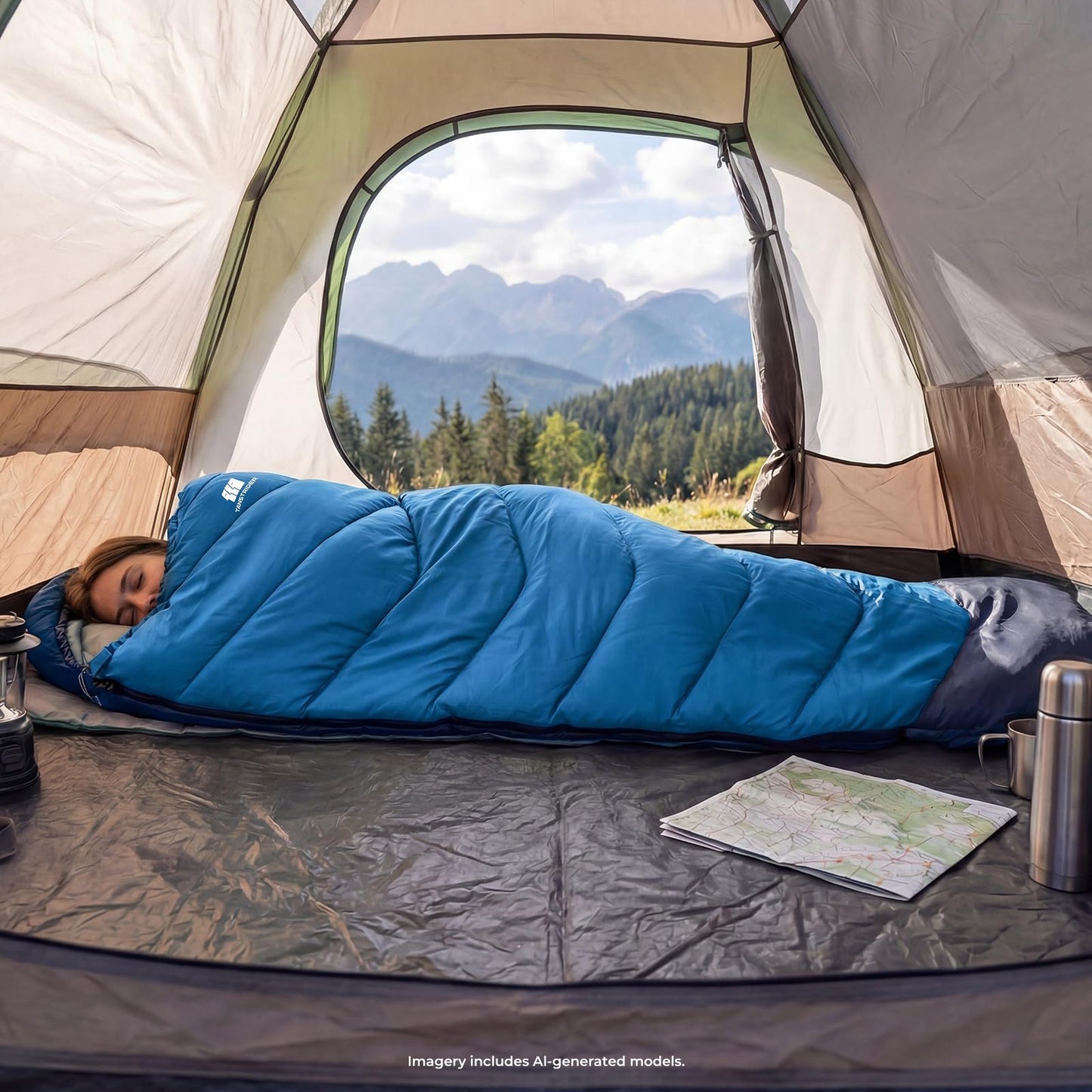 TANSTRIDER Sleeping Bags for Adults Cold Weather,3-4 Season 4lb Lightweight Sleeping Bag for Kids Girls Boys with Compression Sack,Camping Essentials Gear, Hiking,Travel,Backpacking,Outdoor & Indoor