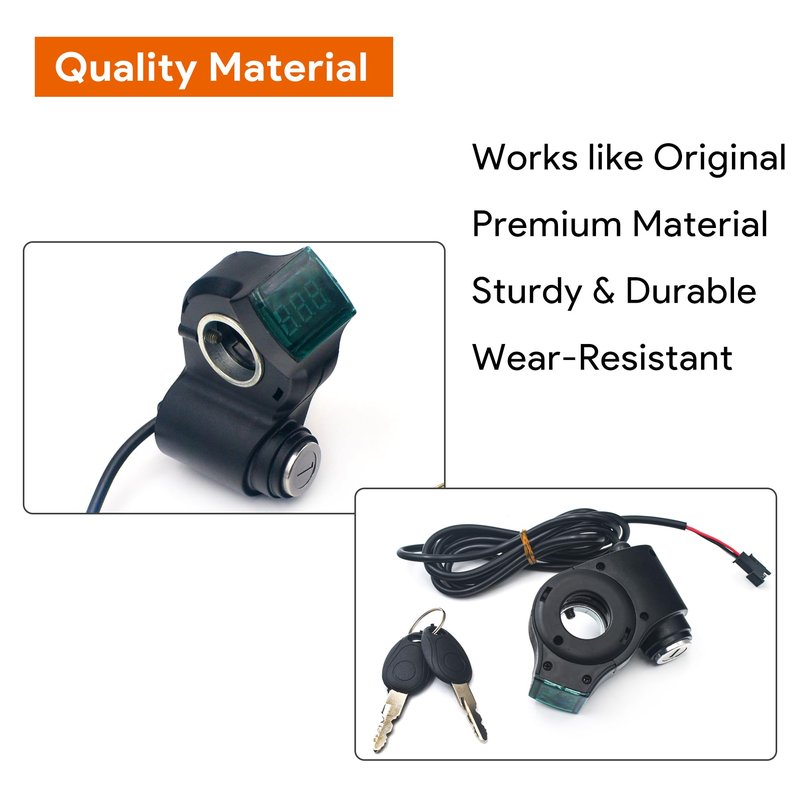 GEARLINTON Scooter Lock for KUGOO M4 Electric Scooter, Cylinder Starter Ignition Key, Power Key Lock Replacement Parts
