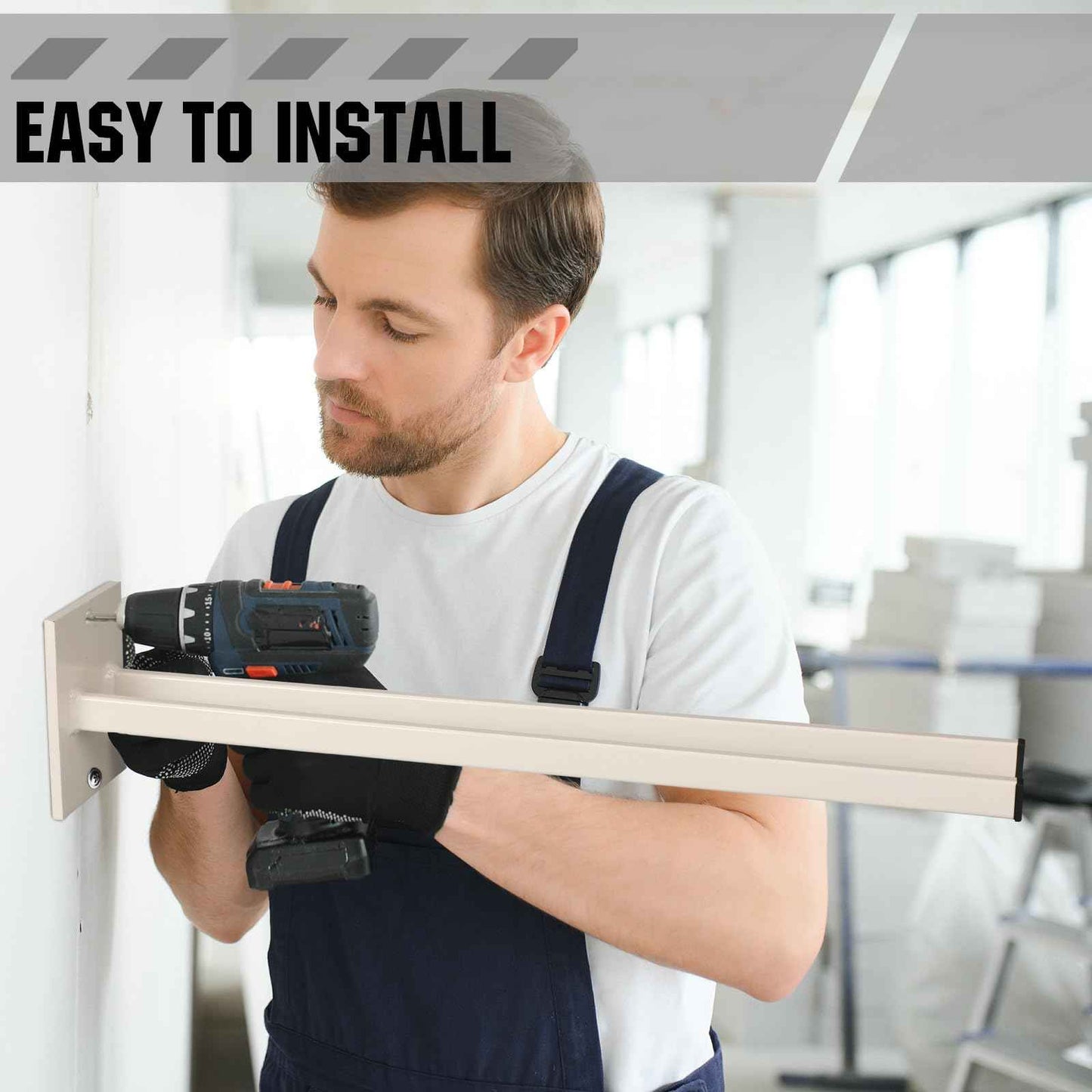 Zonon 4 Pcs Tool Rack for Shovels Spades Rakes Brooms Shovel Holder for Truck and Shovel Rack Heavy Duty Powder Coated Steel Wall Mount Storage Organizer Garage and Shed