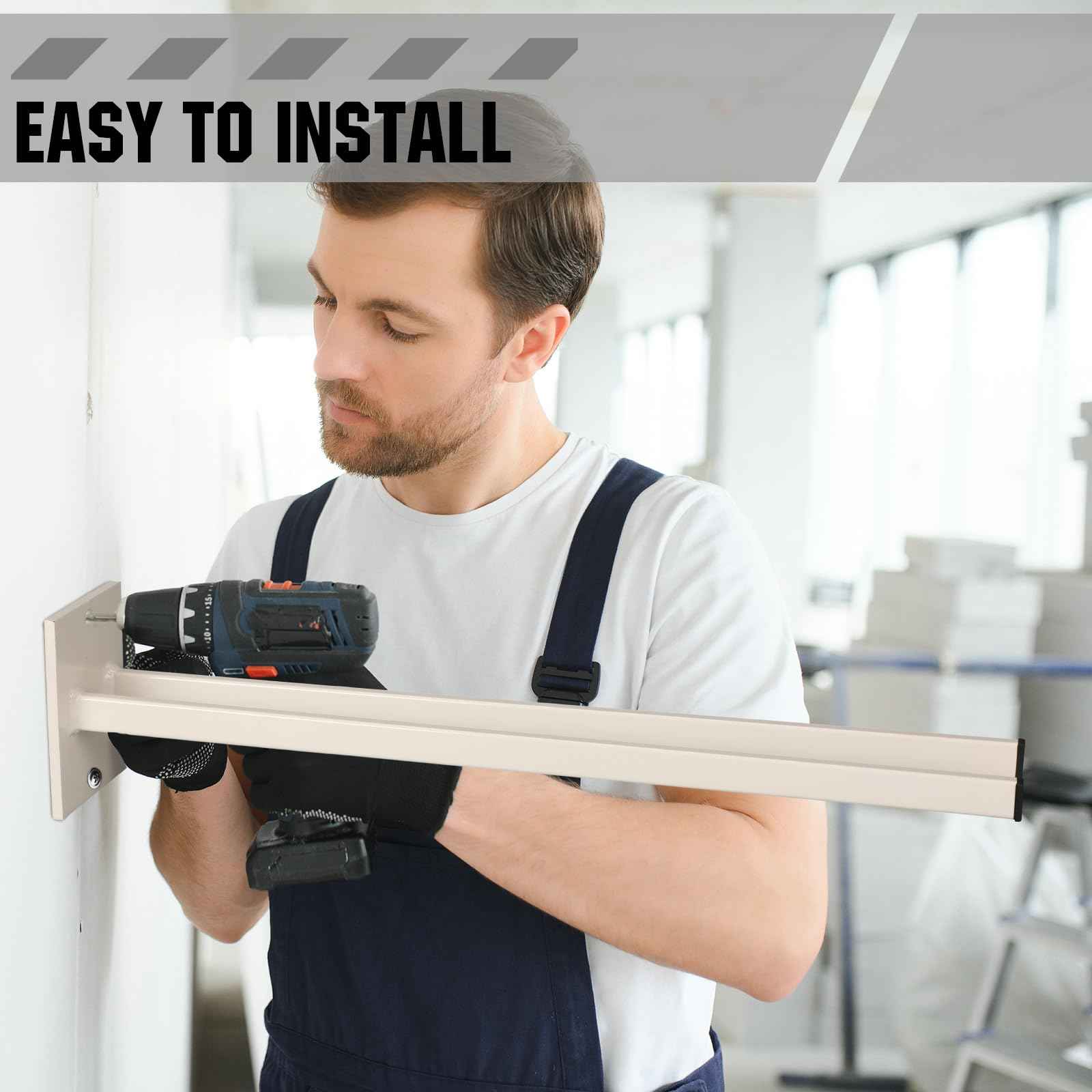 Zonon 4 Pcs Tool Rack for Shovels Spades Rakes Brooms Shovel Holder for Truck and Shovel Rack Heavy Duty Powder Coated Steel Wall Mount Storage Organizer Garage and Shed