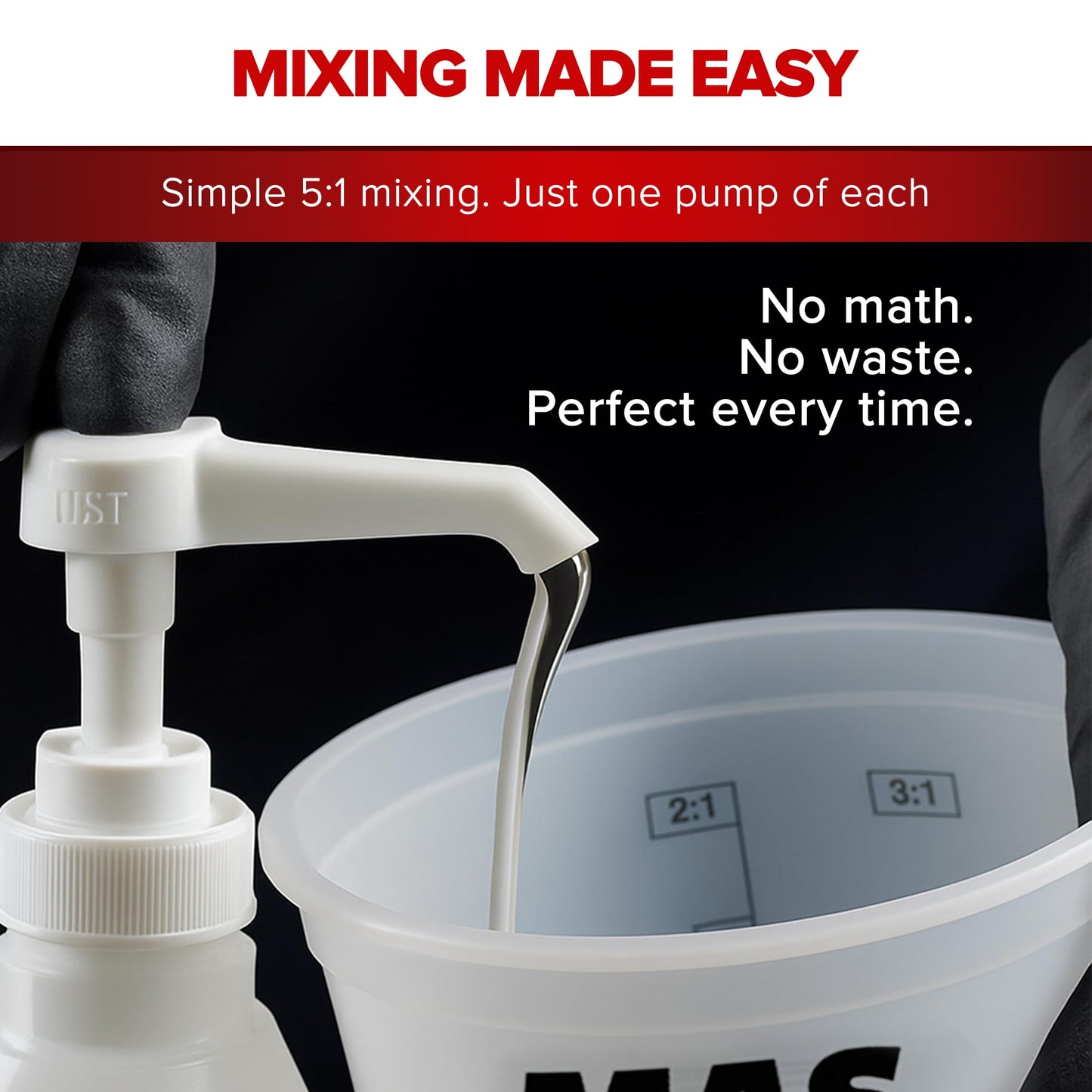 MAS Epoxies 5:1 Traditional Marine Epoxy Resin Kit (38.4 Oz, Slow)