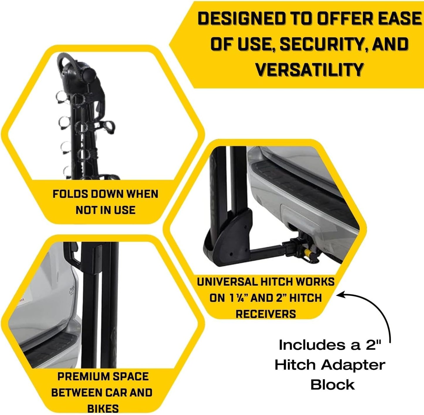 Saris Glide EX Bike Rack - Easy Hitch Installation | Fits 2 Bikes, Adjustable Design