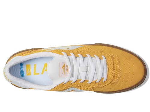 Lakai Cambridge Mens Skate Shoes, Gold/Gum Suede, 8