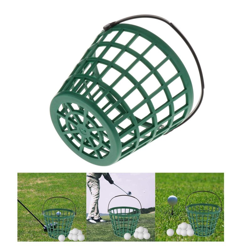 SM SunniMix Unbreakable Golf Ball Basket, Golfball Container with Handle Ball Holder Contains 25/50/100 Balls Range Accessories - Holds 50 Balls