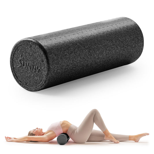 Sunny Health & Fitness 12" Black High-Density Yoga Foam Roller