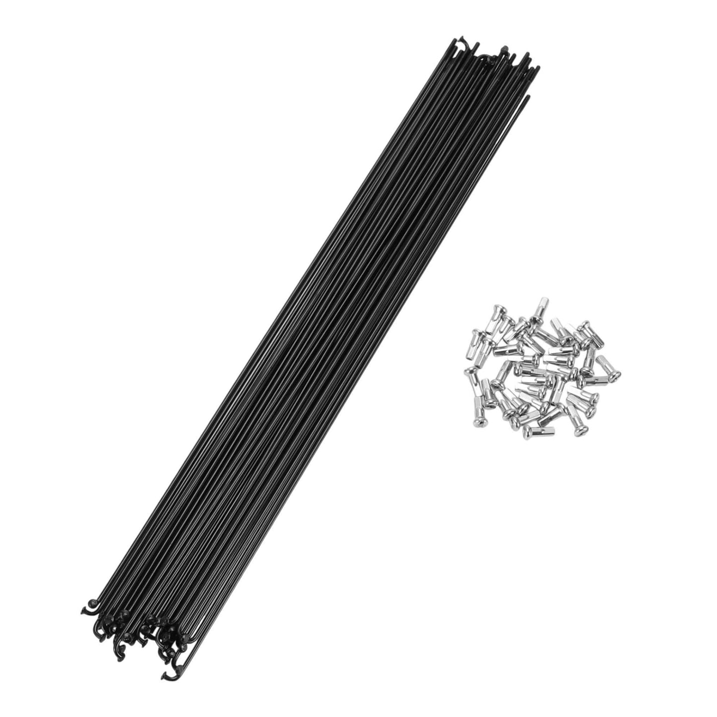 A ABSOPRO Bike Bicycle Spokes 14G 285MM Mountain Bike Spokes Steel Black 36Pcs