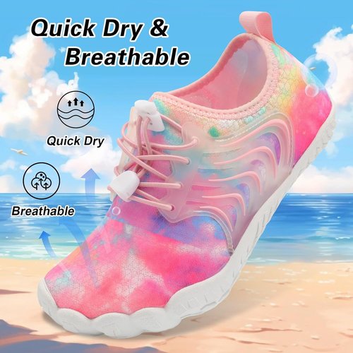 BARERUN Kids Aqua Shoes - Quick Dry Breathable Lightweight Sneakers for Beach & Pool | Adjustable Fit