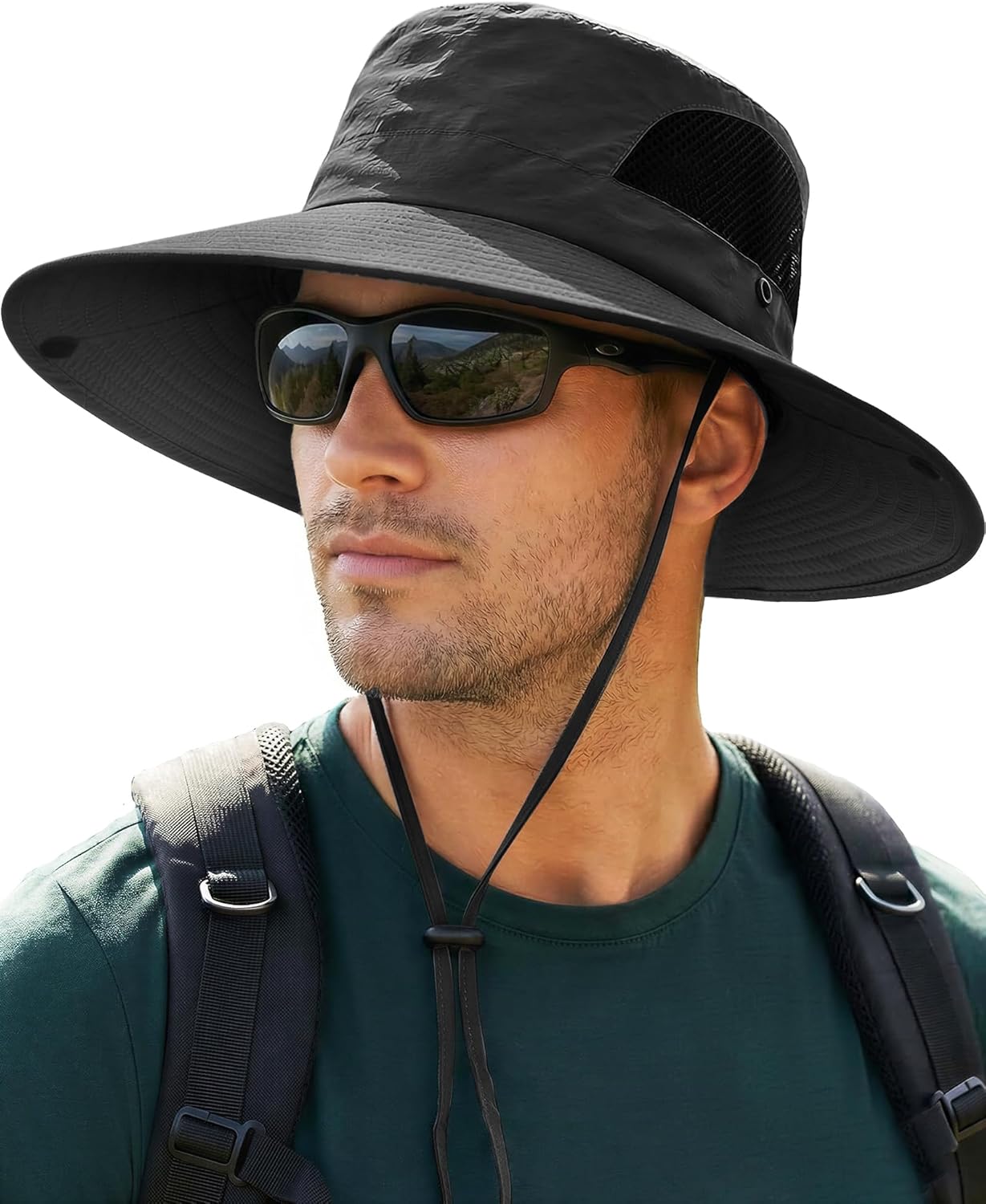 Skiennix Wide Brim Sun Hat - Waterproof & Foldable Outdoor Bucket Hat for Fishing, Hiking, Beach