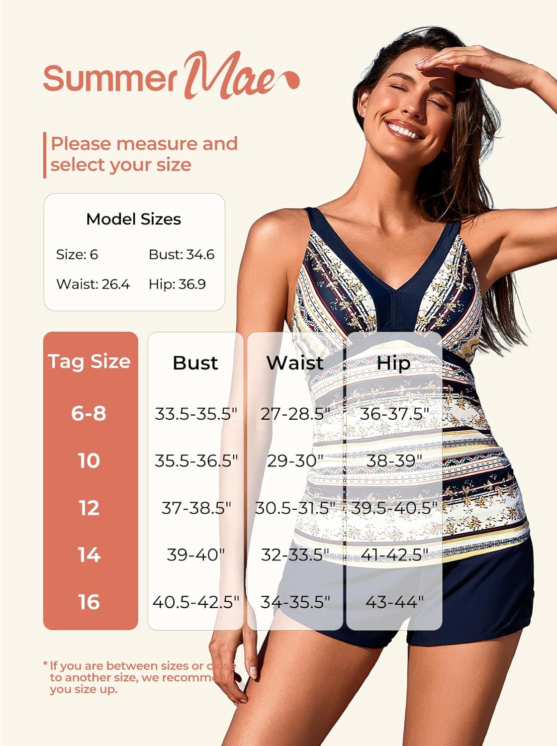Summer Mae Tankini Swimsuit for Women - Sporty Color Block Design with Side Pockets | Two-Piece Set