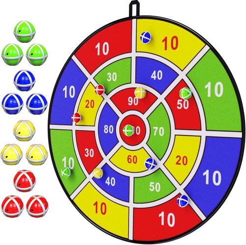 BooTaa 29" Large Dart Board - Kids' Indoor/Outdoor Game with Sticky Balls | Perfect Birthday Gift for Ages 3-12
