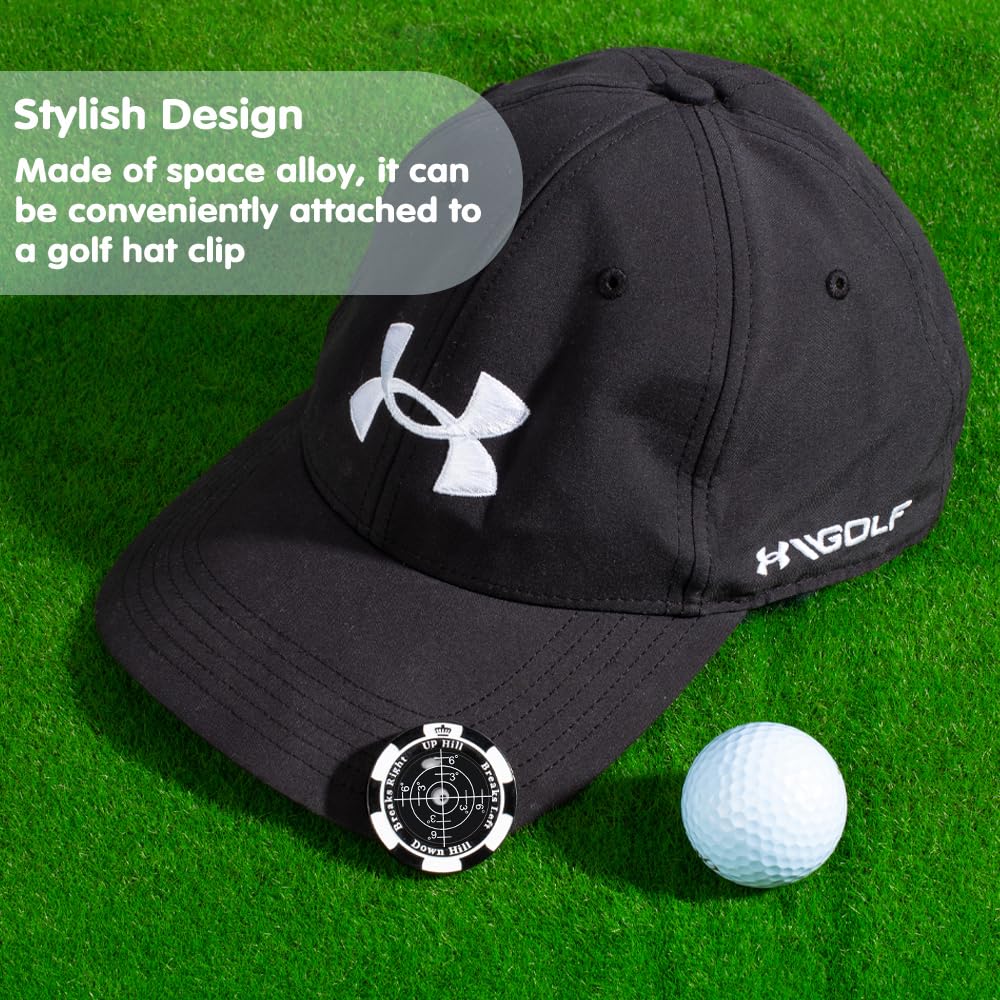 Prodigora SlopeMaster ProGreen Reader - Golf Ball Marker with High Precision Green Reading Aid Golf Accessories for Men Women (Black&Black)