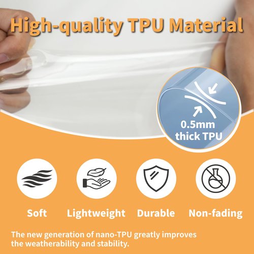 SANDIAN, Clear Transparent Golf Club Bag Rain Hood Cover, Durable TPU Translucent Waterproof Material (Transparency)