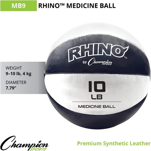 Champion Sports Leather Medicine Balls - Durable Weighted Balls for Strength & Conditioning Training