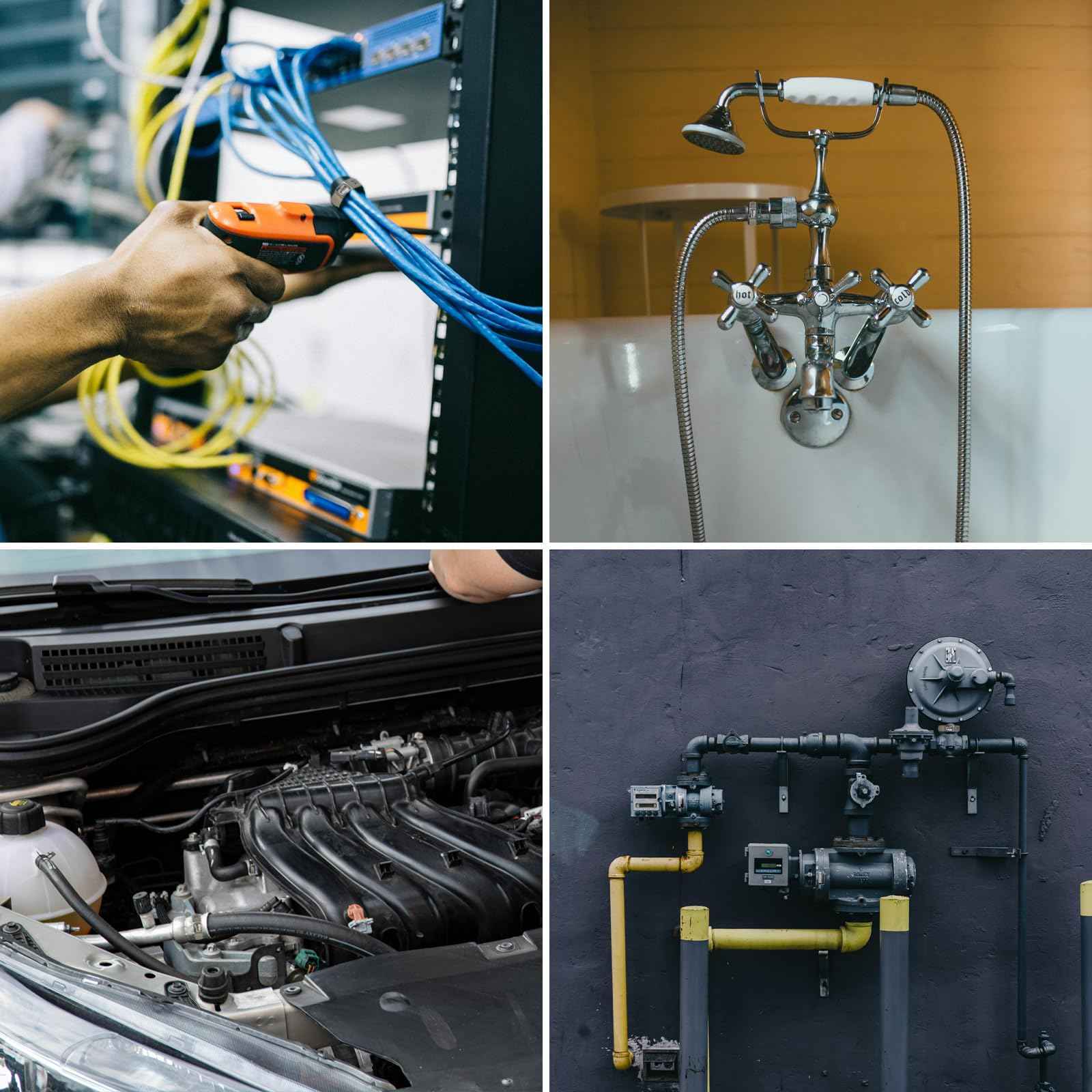 SHRJ 130pcs Pex Clamp Assortment Kit with Pliers, 304 Stainless Steel Heavy Duty PEX Cinch Crimp Rings Pinch Clamps Adjustable 1/4"- 0.92"(6-23.5mm) for PEX Tubing Pipe Fitting Connections