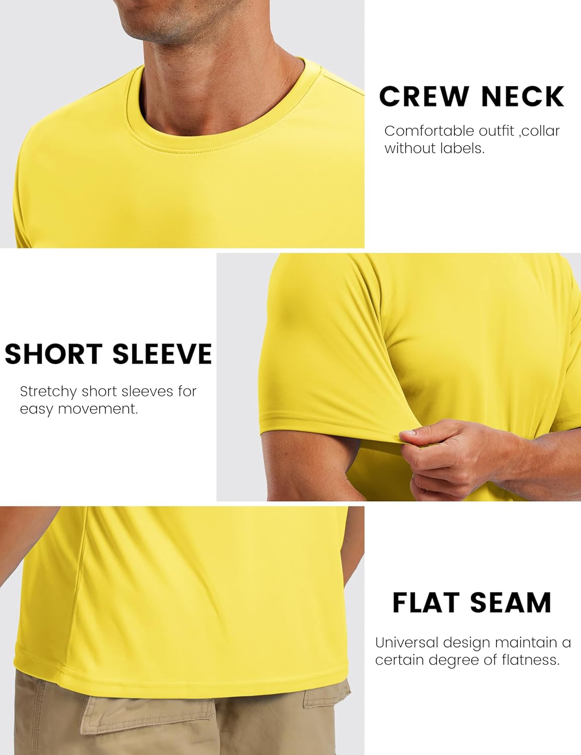 TACVASEN Men's Athletic T-Shirts - Quick Dry Workout & Sun Protection Rash Guard | UPF 50+