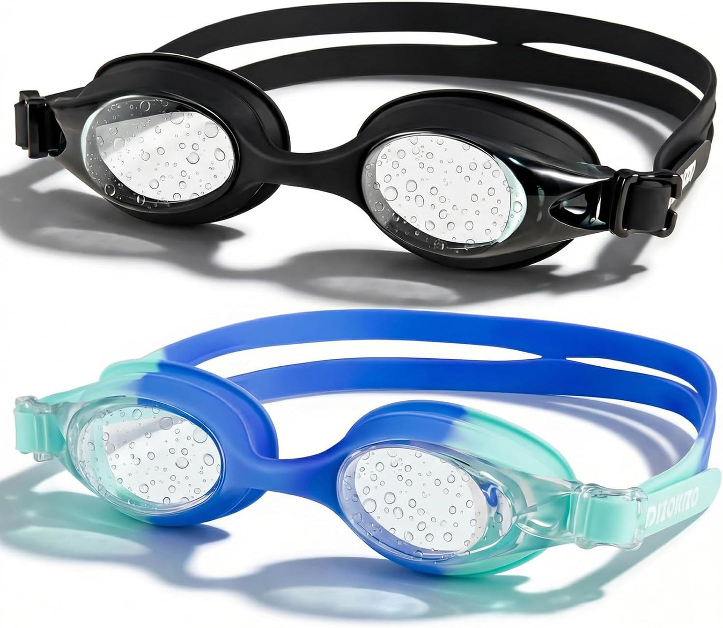 Skiennix Kids Swim Goggles - Anti-Fog UV Protection, Leak-Proof Design | 2 Pack for Ages 6-14