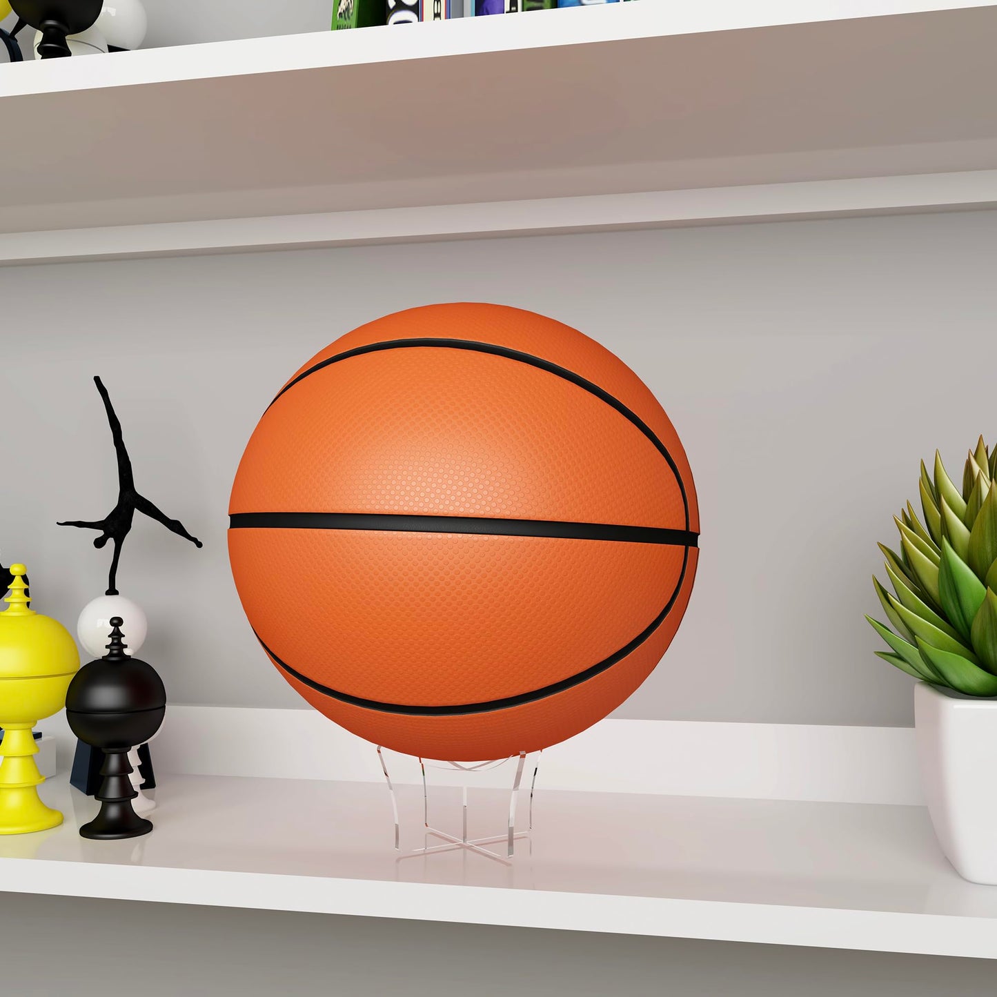 UoYeet Large Acrylic Sports Ball Display Stand (3-Pack), Thick Shatterproof Holder for Softball, Baseball, Golf Ball & Memorabilia – Large Size 4.7 x 2.6 inch