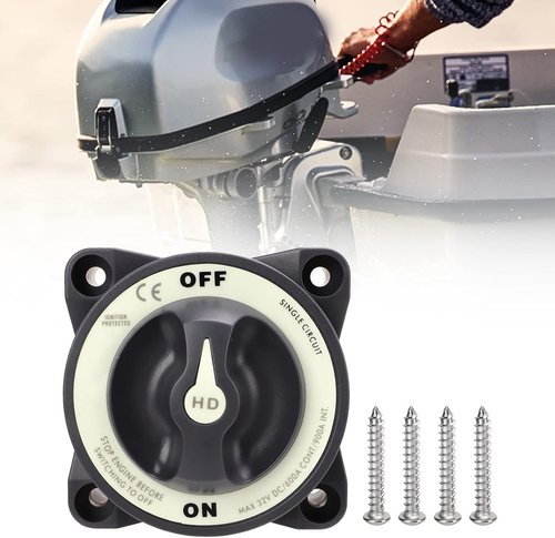 Blue Sea 600A Battery Switch - Marine Power Selector Switch for Boats & RVs | 32V Single Circuit On/Off