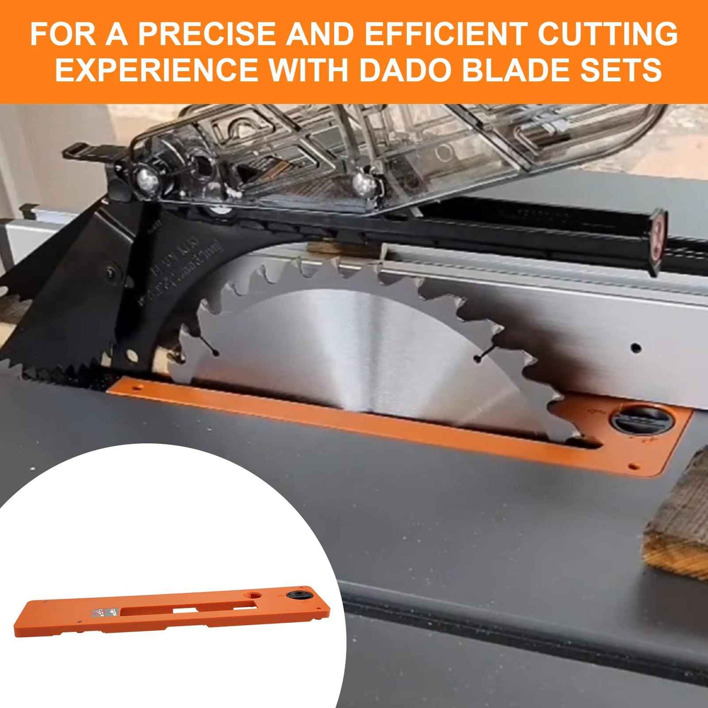 For Ridgid Table Saw R4514, R4514T, R4518, R4518T,R4518NS Dado Throat Plate 089240028701