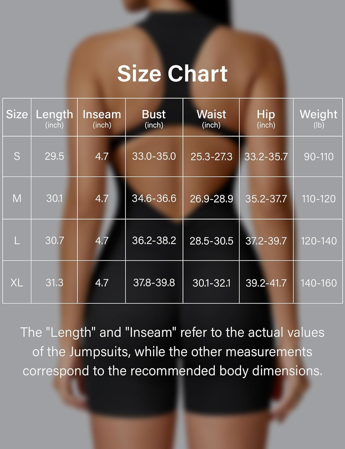 YEOREO Women's Zip Up Backless Jumpsuit - Tummy Control Sleeveless Yoga Bodysuit in Emma Style