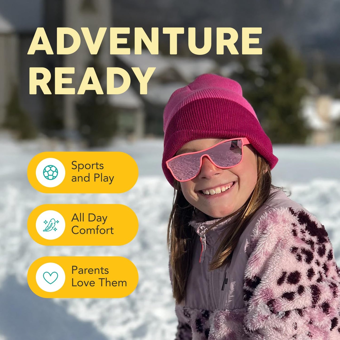 ROSHAMBO Unbreakable Kids Sunglasses - Italian Made Flexible Frames Polarized UV Protection - Girls Boys Ages 2-4 - Sports Active Play - Black Frame Mirror Yellow Lens