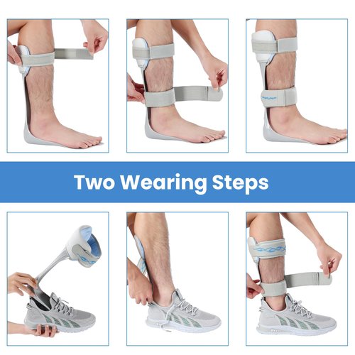 Tairibousy AFO Drop Foot Brace - Drop Foot Stabilizer Brace Foot Drop Brace with Stroke, MS, Hemiplegia, Drop Foot Support Shoes for Assist Walking Easier & Better (L-Right)