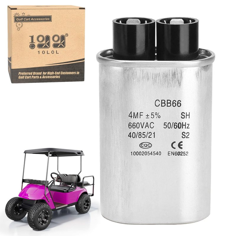 10L0L Capacitor 4MFD 4uF 660V 60 Hz for EZGO PowerWise II, Lester Chargers