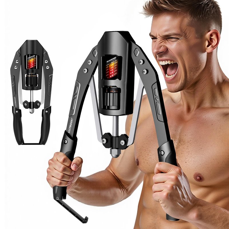 EAST MOUNT Twister Arm Exerciser - Adjustable 22-440lbs Hydraulic Power Twister, Home Chest Expander, Shoulder Muscle Training Fitness Equipment, Arm Enhanced Exercise Strengthener (FullBlack)