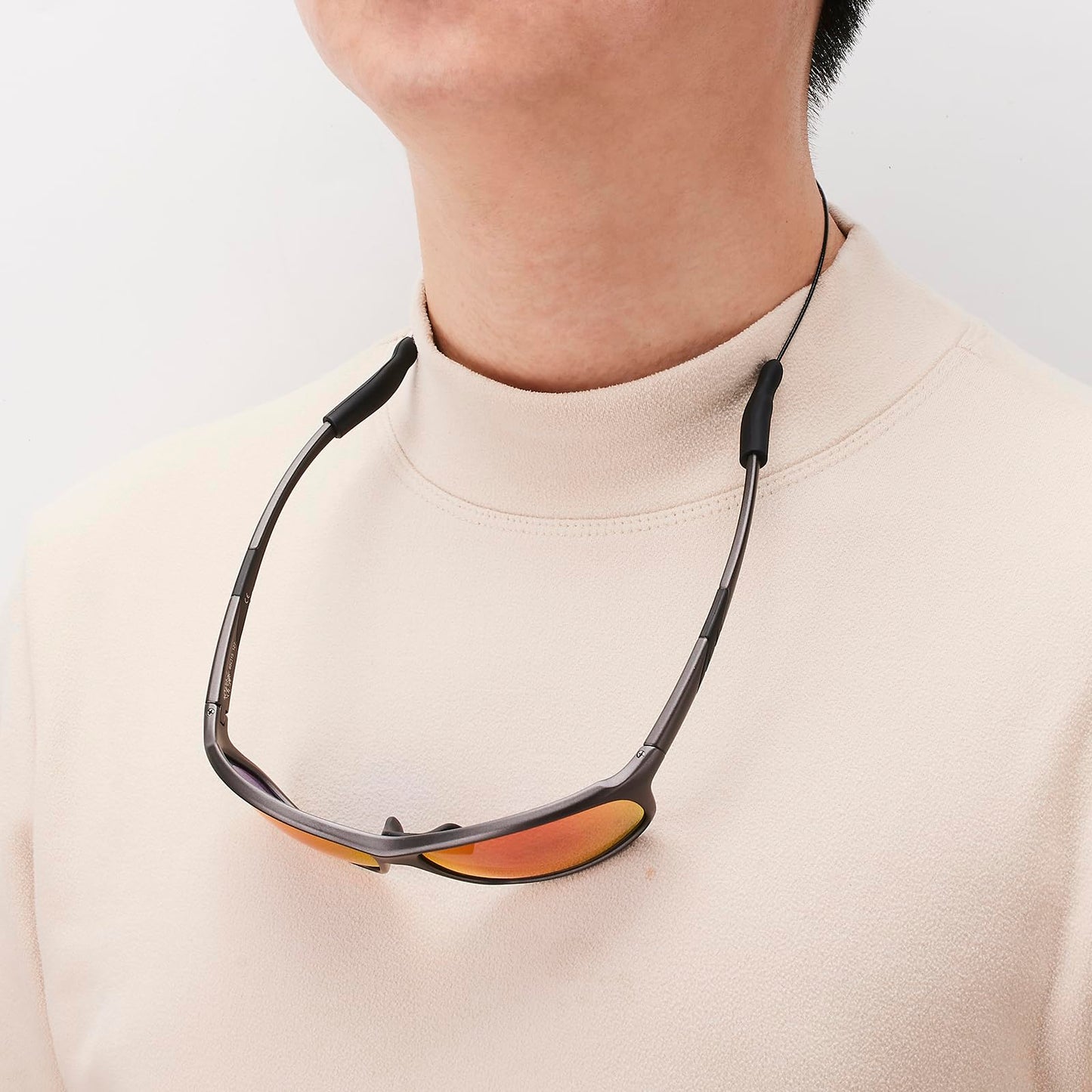 Gdnmpat Glasses Strap - Sunglasses Strap, No Tail Wire Eyeglasses Straps Eyewear String, Eye Glasses Holders Around Neck for Men, Women, Kids, Glasses Chain, String(3pcs Black 16in)