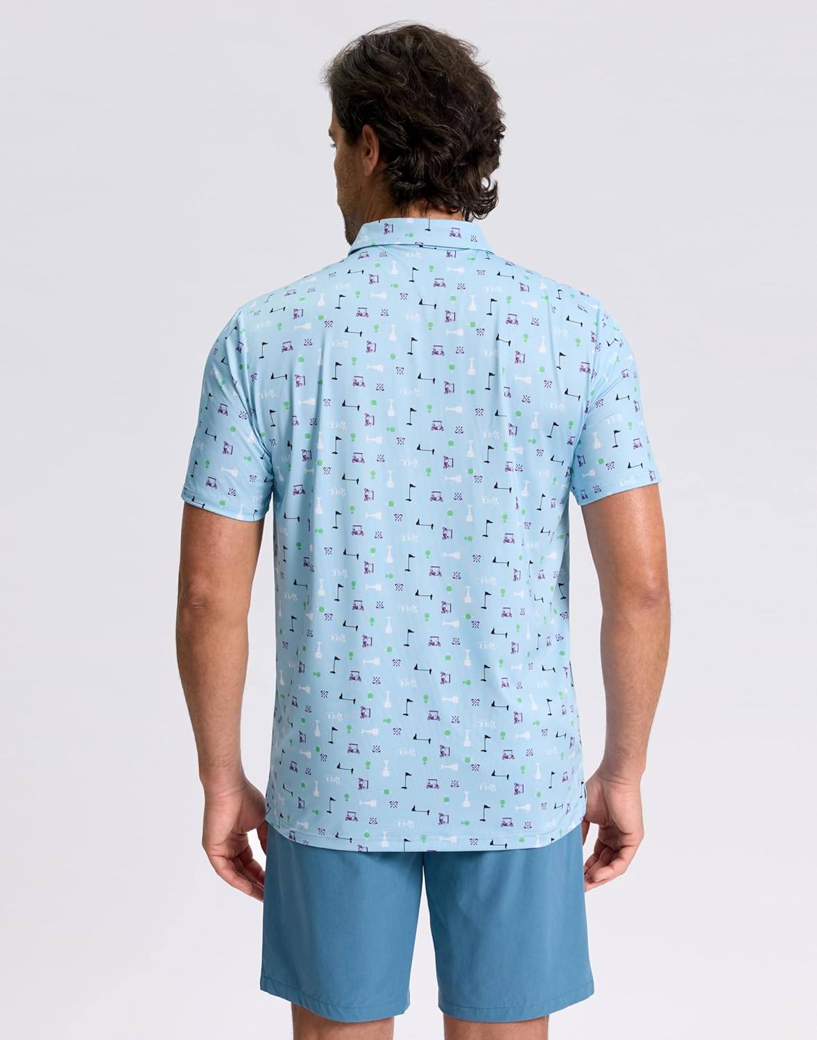 Obla Men's Golf Polo Shirt - Short Sleeve Dry Fit Performance | Moisture-Wicking Casual Design