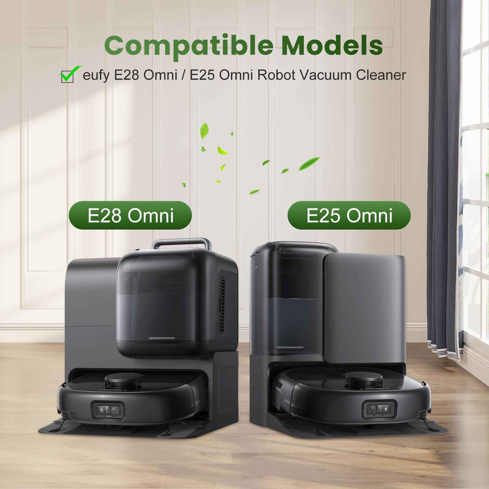 16 Pack Dust Bags for eufy E28 Omni / E25 Omni Robot Vacuum Cleaner, 3L Large Capacity Vacuum Bags, Disposable Replacement Dust Bags