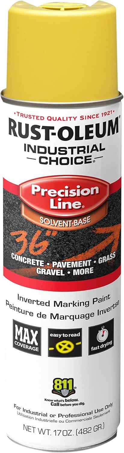 Fluorescent Orange Marking Spray Paint - Rust-Oleum 12 Pack, 17 Oz Inverted Solvent-Based
