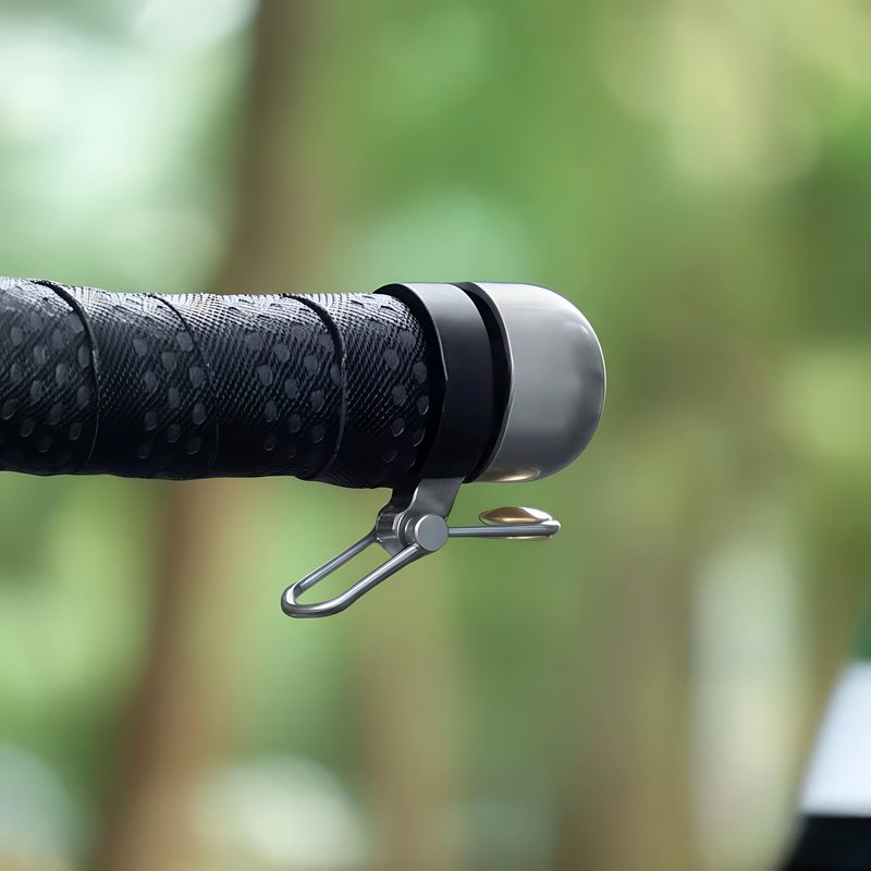 ZOYOSPORTS Bicycle Bell Clear Loud Sound Mountain Bike Road Bike Horn Bicycle Handle Bells Ring Suitable for 22.2mm Handlebar 80db Bell 1PCS (Black)