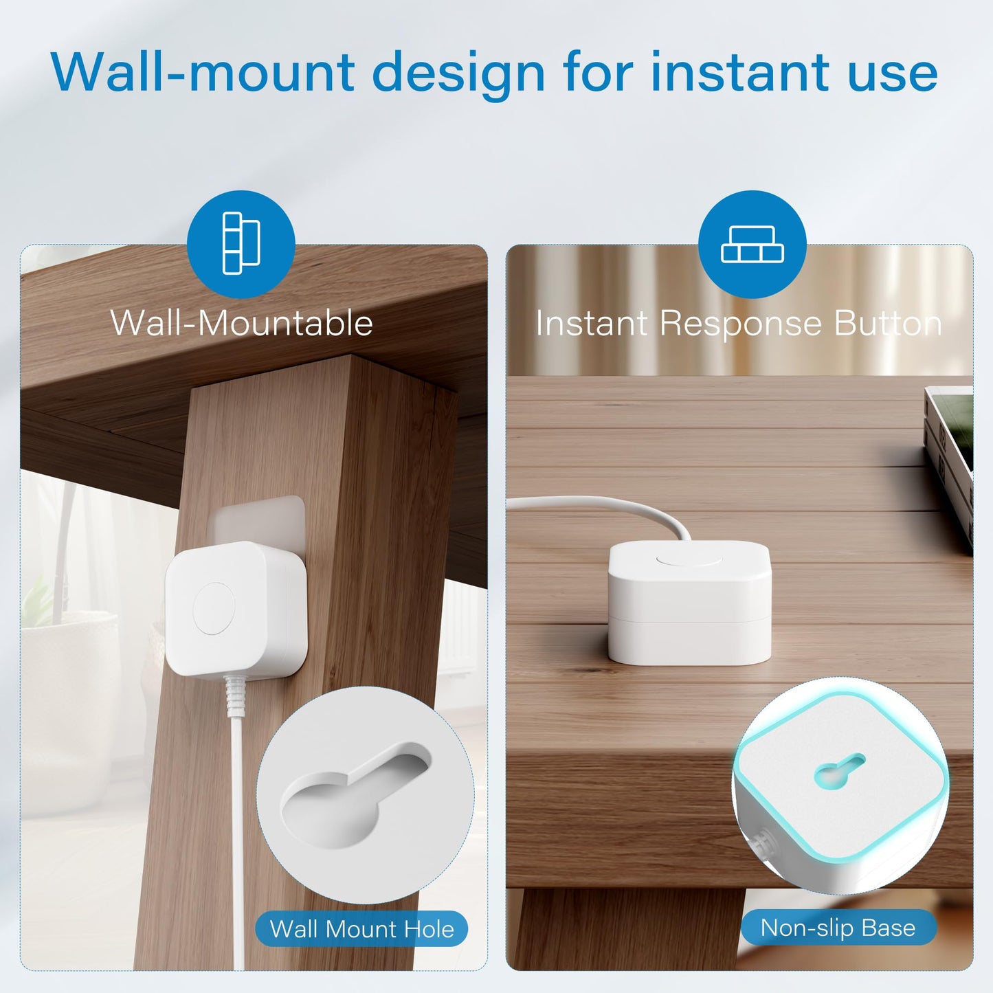Elecan 3 Prong Lighting Control Grounded Plug, Silent ON/Off Switch with 10 Ft Power Cable, Energy& Space Saving Cord, 125V for Tabletop or Wall Mount Indoor, Lamps Fans Small Appliance, ETL-White