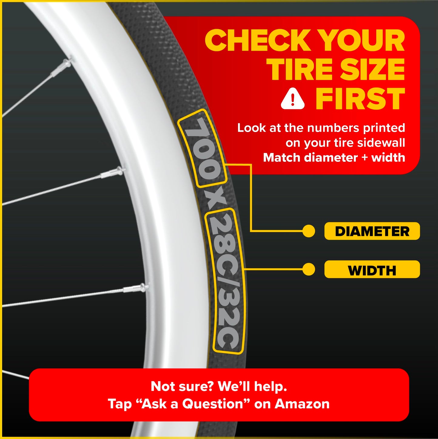 Ultraverse Bike Inner Tube for 700x28-32c, 28 inch Bicycle Wheel Sizes with 48mm Presta Valve - Butyl Rubber Tubes for Road and Gravel Bikes - 2 Pack with 2 tire levers Included