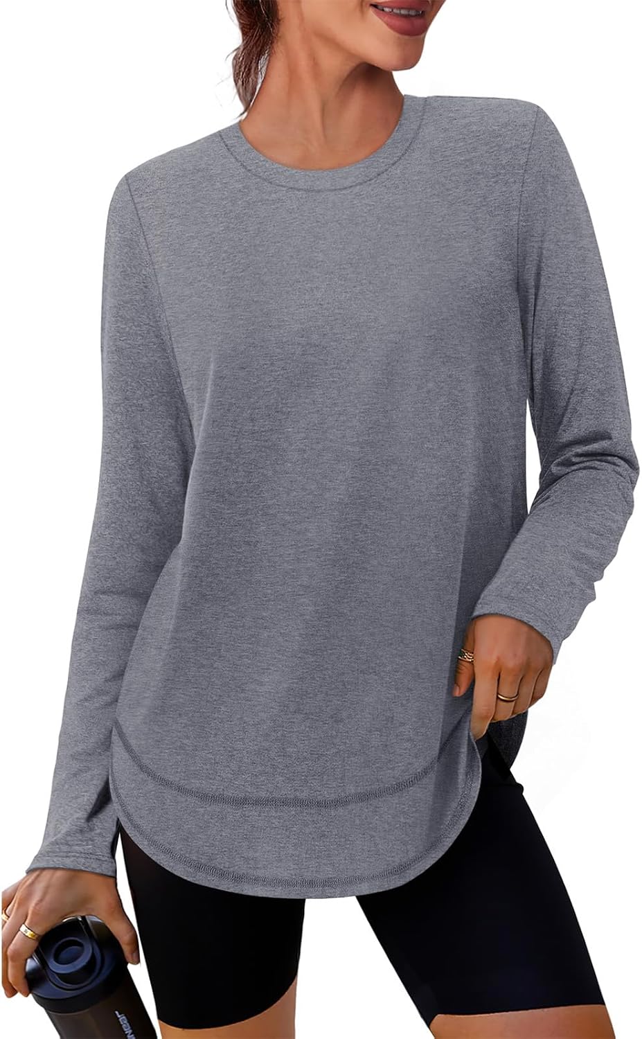 XIEERDUO Women's Quick Dry Long Sleeve Workout Tops - Ideal for Hiking & Running | Sizes S-3XL