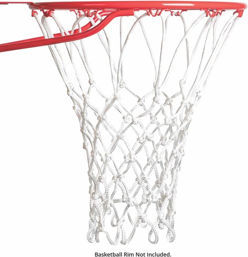 Champion Sports Basketball Net - 7mm Thick, 250g - Non-Whip Loops - White Color