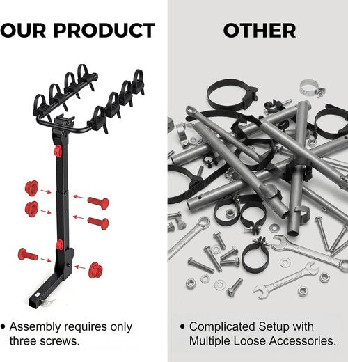 **Bike Rack - Skiennix Hitch Mount for SUVs & Trucks | 165 LBS Capacity, Dual Lock, Foldable Design**