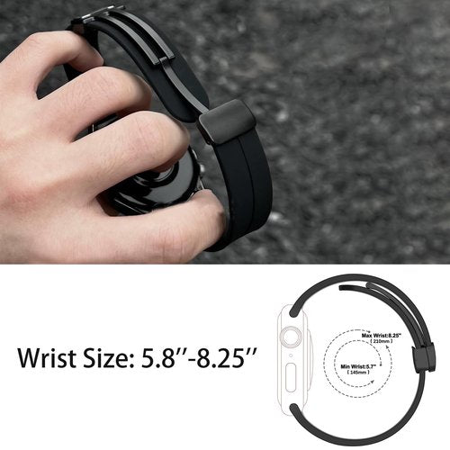 Compatible with Garmin Venu X1 Bands, Soft Silicone Sport Wristband Replacement Straps Compatible with Garmin Venu X1 Smartwatch (Black)