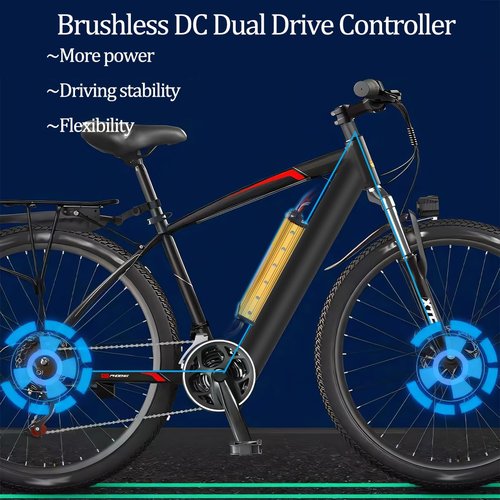 JRAHK 36V-60V 2000W Dual Drive Sine Wave Controller, E-Bike Controller for Electric Bicycle Scooter, 36A-40A