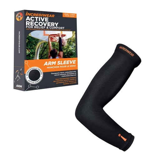 Incrediwear Arm Sleeve – Arm Sleeves For Men and Women to Help with Muscle Pain Relief and Muscle Recovery Perfect for Baseball, Basketball, Football, Cycling and Working Out (Black, Small/Medium)