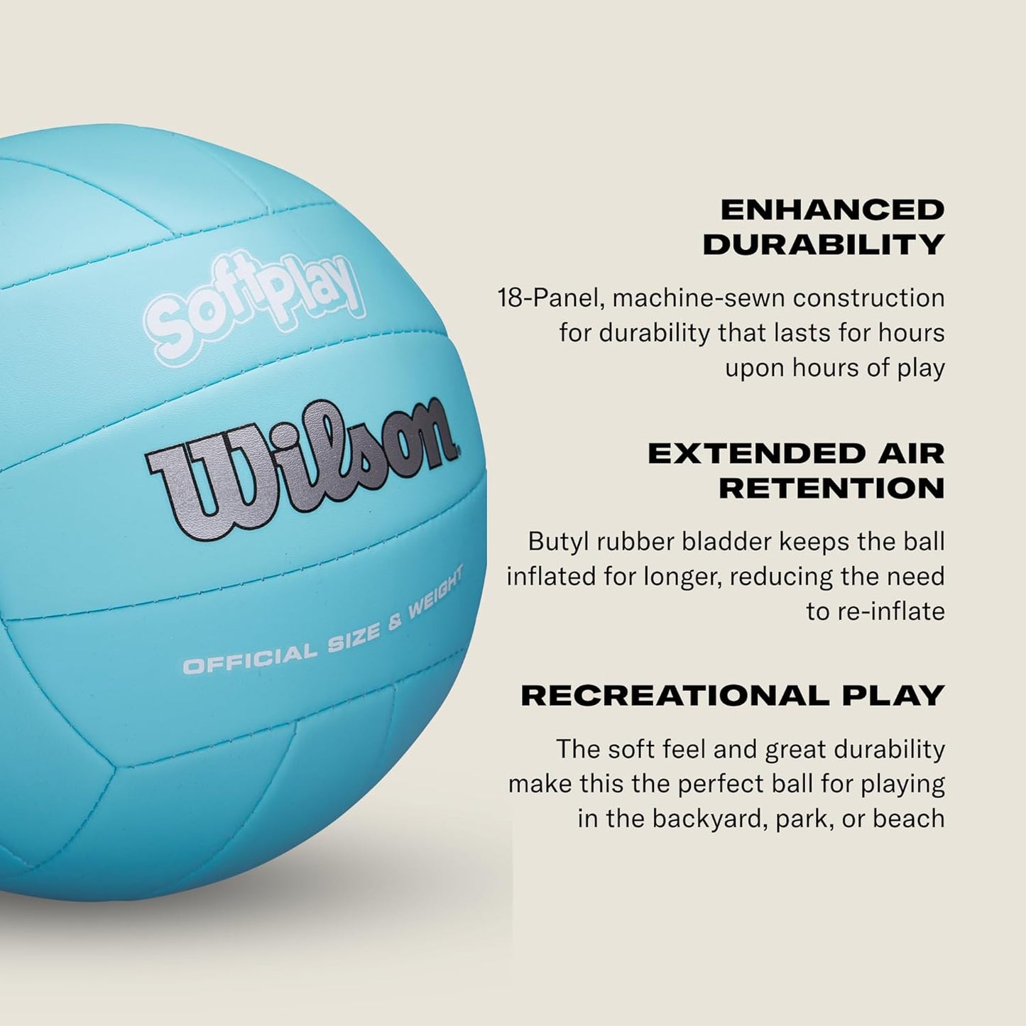 Wilson Soft Play Volleyballs - Official Size | Perfect for Indoor and Outdoor Fun