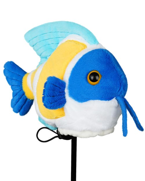Big Teeth Golf Angelfish Putter Cover, Soft Blade Putter Cover, Plush Funny Putter Head Covers, for Blade Mallet and Hybridds Clubs, Drawstring Closure