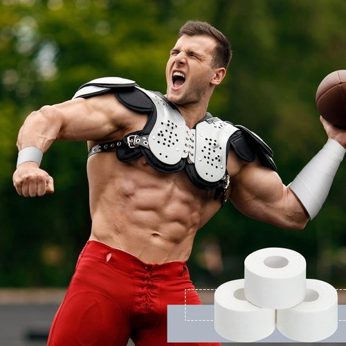 Hoolerry Athletic Sports Tape - 12 Rolls of 130 Yards, Strong & Easy Tear, No Sticky Residue | 2 Inch, White