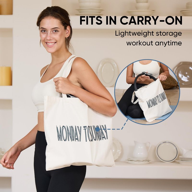 MonDAY To SunDAY Better Me Pilates Kit with Pilates Ring Air Balance Board Resistance Band,Canvas Bag Storage with Guides, Balance Ball Fitness Circle Elastic Bands for Home Gym (Tracie Silvers)